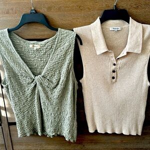 2 Ladies MADEWELL tops size XL X-large